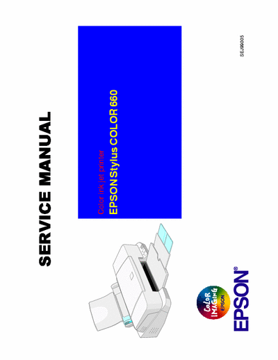 Epson Stylus Color 660 Epson Stylus Color 660 Color ink jet printer Service Manual
